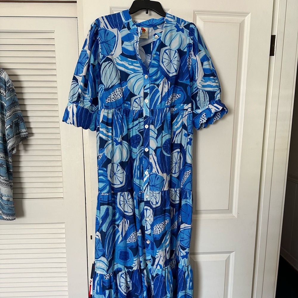Farm Rio short sleeve maxi dress XL